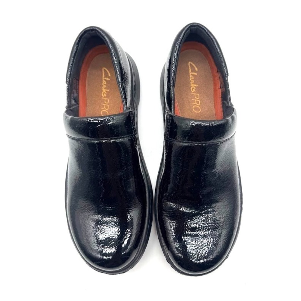Clarks Clarkspro Clogs patent leather 6 professional grade all day support